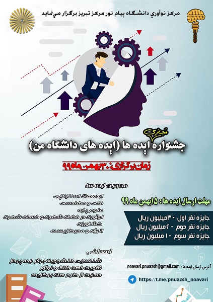 برگزاری جشنواره ایده های دانشگاه من دانشگاه در پیام نور تبریز