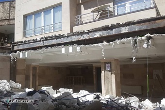 تخریب یک واحد غیرمجاز در حوزه شهرداری منطقه ۲تبریز