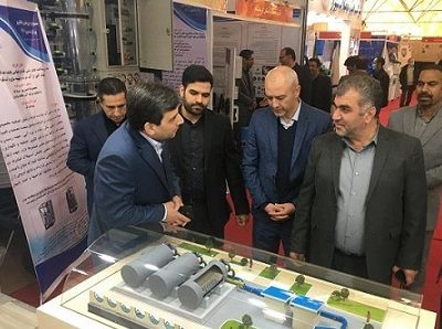 ازدید رئیس هیئت مدیره و مدیرعامل شرکت مهندسی آب و فاضلاب کشور از غرفه شرکت آب و فاضلاب استان آذربایجان شرقی در نمایشگاه جشنواره پژوهش و فناوری سال ۱۴۰۱