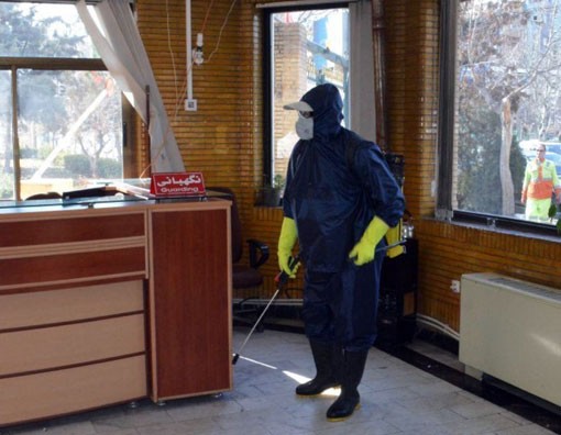 ضدعفونی تمامی واحدهای سازمان جهادکشاورزی آذربایجانشرقی جهت جلوگیری از شیوع بیماری کرونا