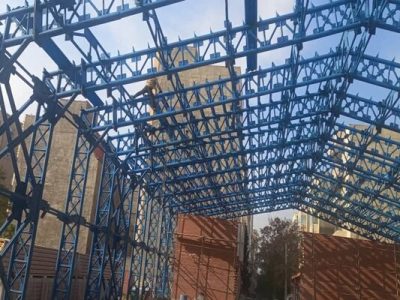 پروژه ۲۸۰ میلیارد ریالی احداث سالن ورزشی چندمنظوره امیرکبیر وارد مرحله دیوارکشی شد