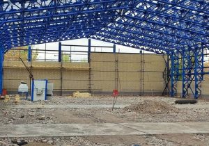 پروژه ۳۵۰ میلیارد ریالی سالن ورزشی چند منظوره الغدیر وارد مرحله اجرای دیوارکشی شد