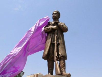 تندیس سردار ملی همزمان با روز مشروطه در تبریز رونمایی شد