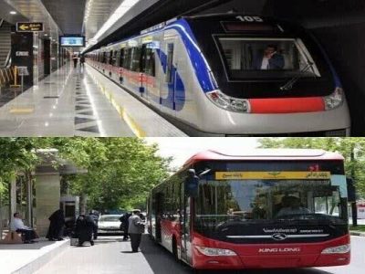 خدمات‌دهی مترو و خطوط brt تبریز چهارم و پنجم آذر رایگان شد