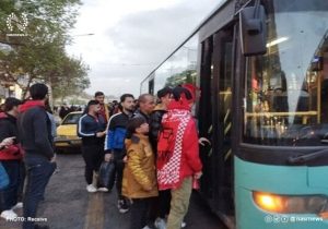 سرویس دهی ناوگان اتوبوسرانی تبریز به ورزشگاه یادگار امام (ره) برای تماشاگران بازی تراکتور – استقلال