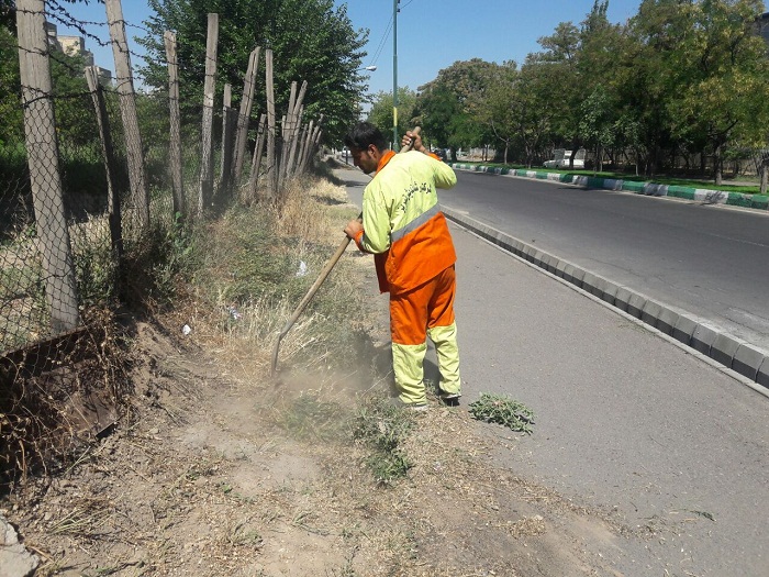 توسط شهرداری منطقه ۶ تبریز انجام شد: حذف زوائد بصری معابر غرب تبریز