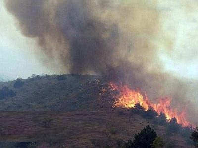۲۷ هکتار از مراتع مشجر و اراضی جنگلی کلیبر و خداآفرین طعمه حریق شد