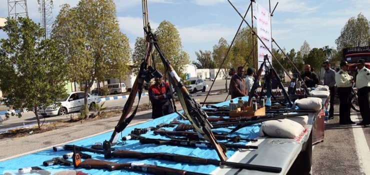 کشف ۲۰۰۰ سلاح شکاری تقویت شده قاچاق در خیابان فردوسی تهران