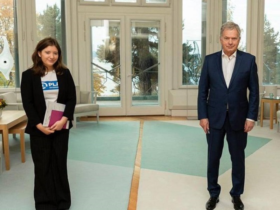 دختر نوجوان فنلاندی برای یک روز رئیس جمهور شد