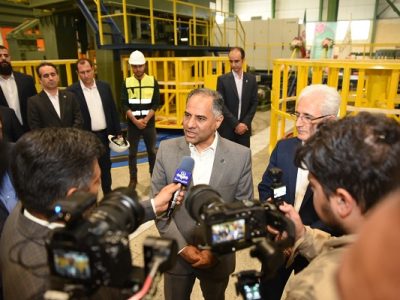 بهرهبرداری از فاز توسعه کارخانه لوله مسی مهراصل با حضور مدیرعامل بانک تجارت