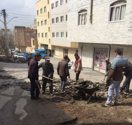 آغاز طرح اصلاح و زیرسازی آسفالت در محلات سطح حوزه
