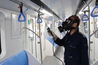 با تعطیلی موقت قطارشهری به دلیل شیوع کرونا؛کل مجموعه مترو تبریز پاکسازی و ضدعفونی شد