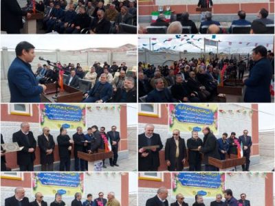 دو مدرسه در روستای خراسانک هشترود افتتاح شد