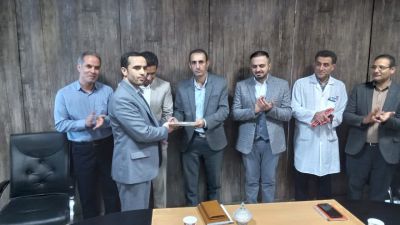 مراسم معارفه مدیر بیمارستان امام حسین (ع) هشترود برگزار شد