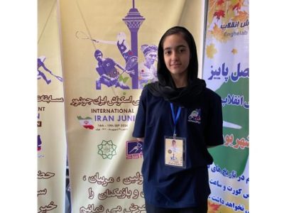 سانای اسدی نائب قهرمان رقابت های بین المللی اسکواش ایران جونیور