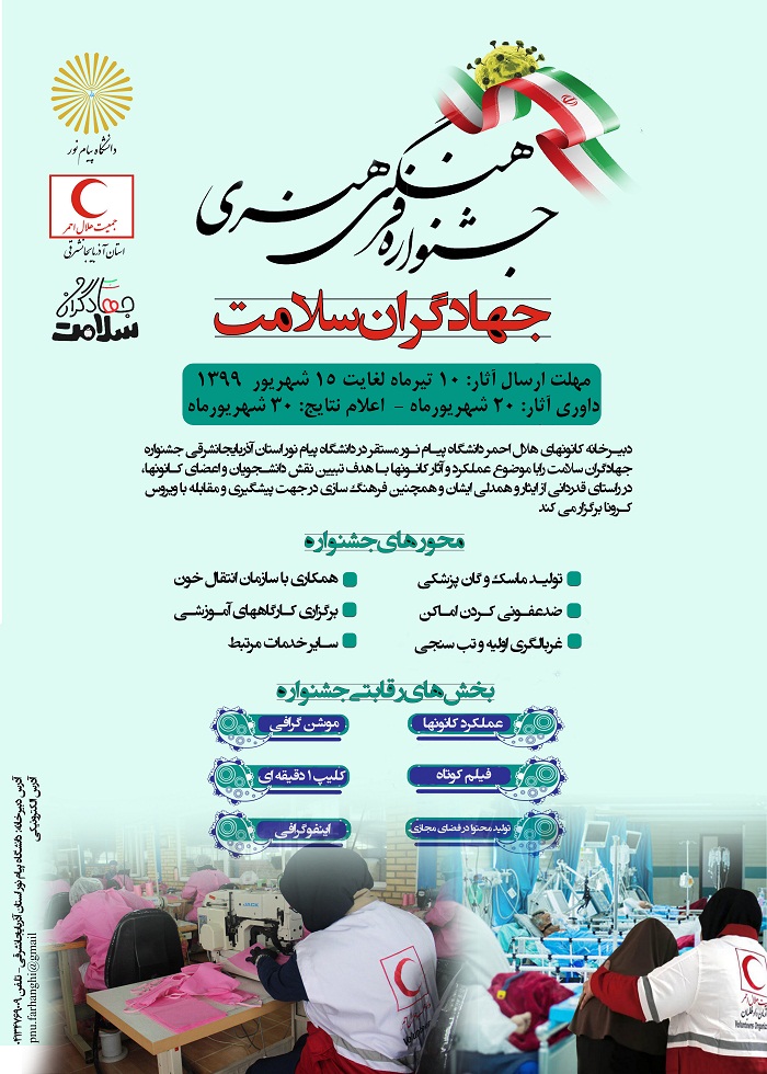 ارسال پوستر جشنواره جهادگران سلامت برابر نامه ریاست محترم استان آذزبایجان شرقی