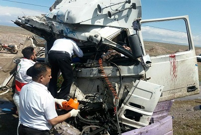 تصادف شدید چند خودرو در مسیر جاده ارومیه بالاتر از پادگان سید الشهدا +تصاویر