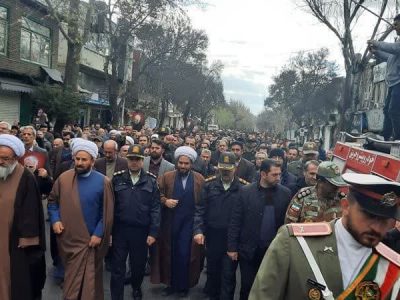 راهپیمایی مردم انقلابی و ولایت مدار شهرستان مراغه