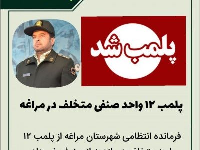 پلمب ۱۲ واحد صنفی متخلف در مراغه