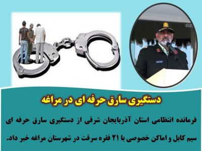 دستگیری سارق حرفه ای در مراغه