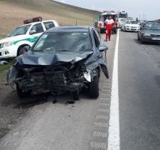 تصادف ۵ خودرو برلیانس، نیسان، رانا، سمند و تریلی در محور تبریز به ارومیه