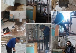 سیستم گرمایشی مدرسه شهید حسن پور روستای نصیرآباد تعمیر و نوسازی شد