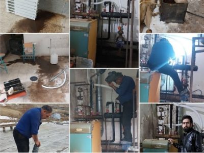 سیستم گرمایشی مدرسه شهید حسن پور روستای نصیرآباد تعمیر و نوسازی شد