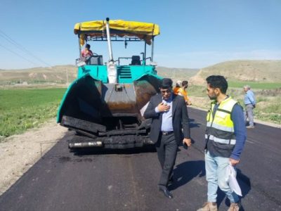 آسفالت‌ریزی مسیر عزیزکندی – دامناب