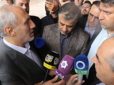 حضور معاون رئیس جمهور و رئیس سازمان برنامه و بوجه کشور در مجموعه ورزشی یادگار امام (ره) تبریز