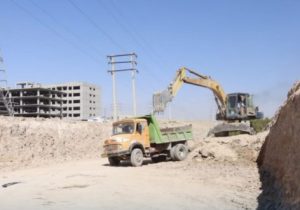 تداوم عملیات خاکبرداری در بزرگراه شهید مالک رحمتی مراغه