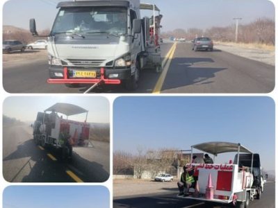 اجرای عملیات خط‌کشی محور مراغه هشترود