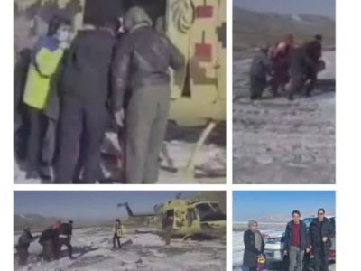 نجات جان مادر باردار با بالگرد در نظر کهریز ی هشترود