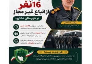اجرای طرح هجرت و جمع آوری ۱۶ نفر از اتباع غیرمجاز در ” هشترود “