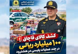 کشف کالای قاچاق ۱۰۰ میلیارد ریالی در هشترود