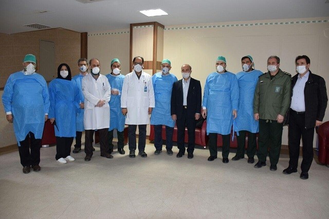 بازدید سردار خرم مدافعان سلامت و مدافعان امنیت در یک قاب فرمانده سپاه عاشورا