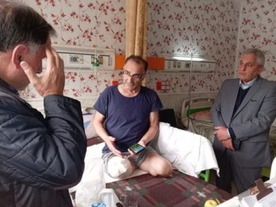 عیادت مدیرکل بنیاد شهید آذربایجان شرقی از حاجیه خانم جمیله باباجانی در تبریز و جانباز ۷۰ درصد محمدرضا عباسی قانع در اردبیل