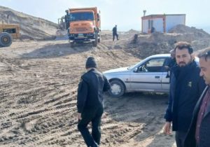 توقف برداشت غیرمجاز شن و ماسه کوهی و دستگیری متخلفان در پی بازدید مشترک مسئولان