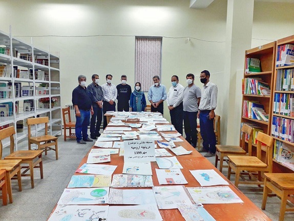 مسابقه نقاشی دریاچه ارومیه در قاضی جهان از توابع شهرستان آذرشهر برگزار شد