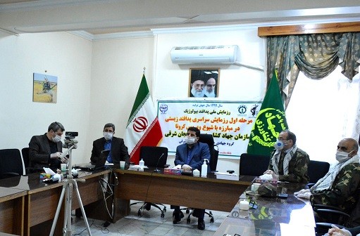 برگزاری مرحله اول رزمایش بیولوژیک مقابله با ویروس کرونا توسط بسیجیان سازمان همگام با سراسر کشور